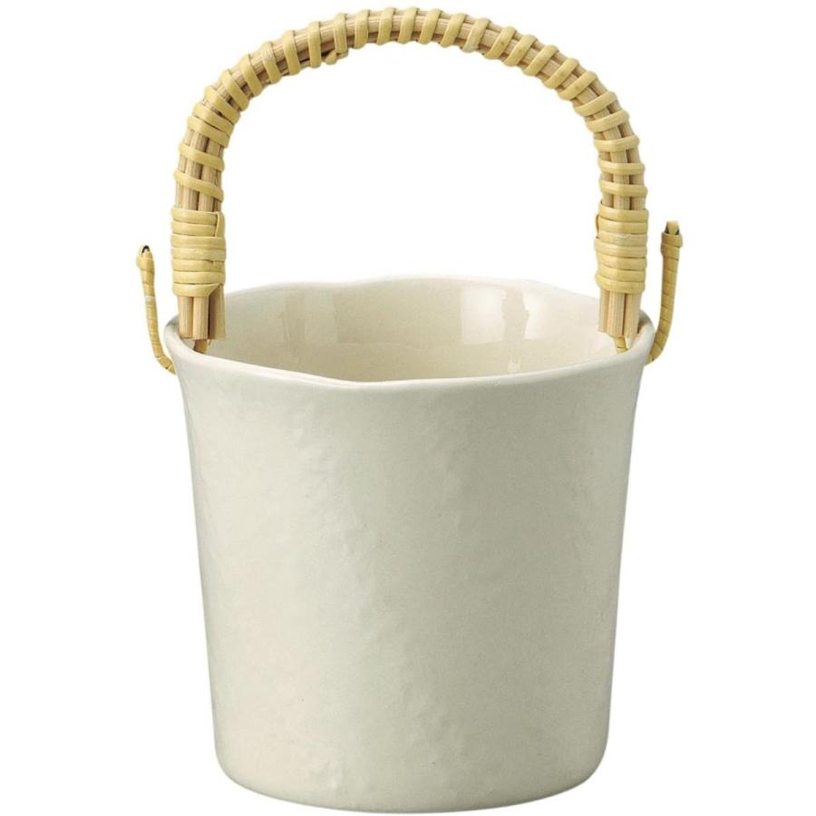 三陶 萬古焼 白い器 ておこしホワイト つる付 アイスペール 08865|shopnachimi|02