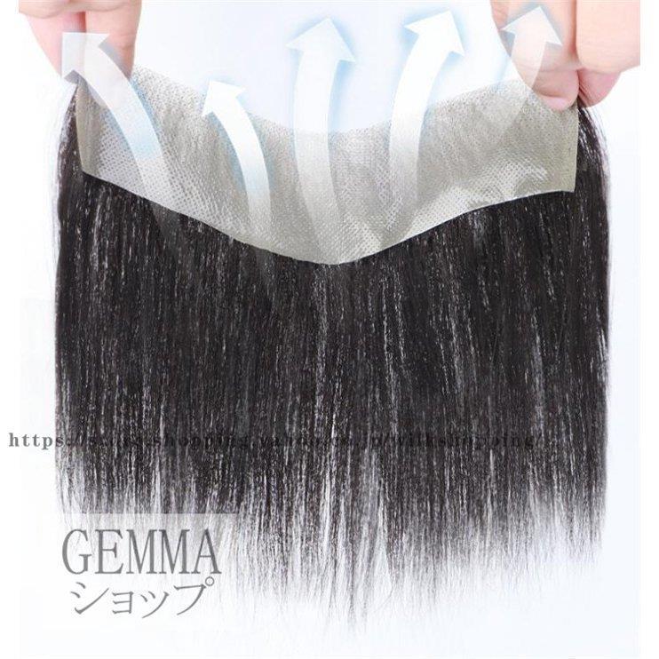 ウィッグ 男性用 かつら 人毛ウィッグ 中年 自然黒 ブラック 日常用 かつら 人毛かつら メンズ ヘアライン ショート お父さんに ギフトの画像