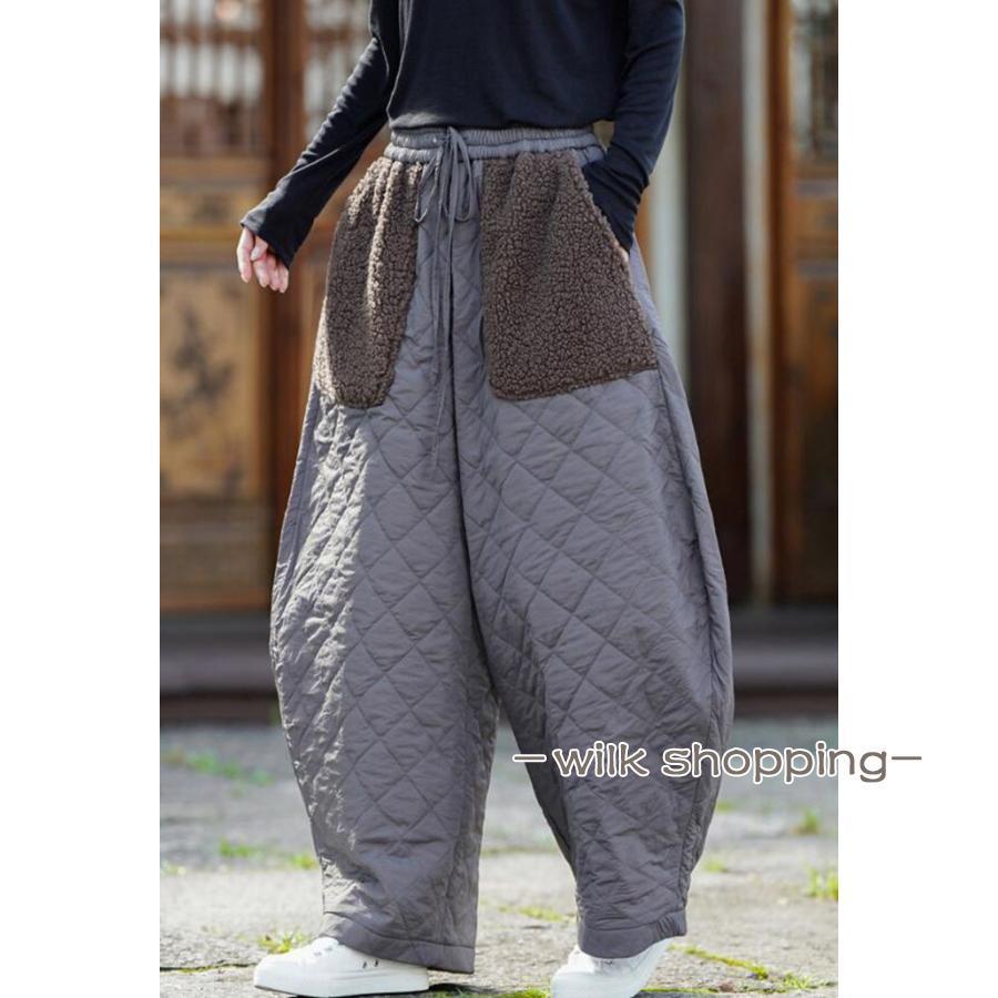 キルティング カーブパンツ メンズ レディース キルティングパンツ