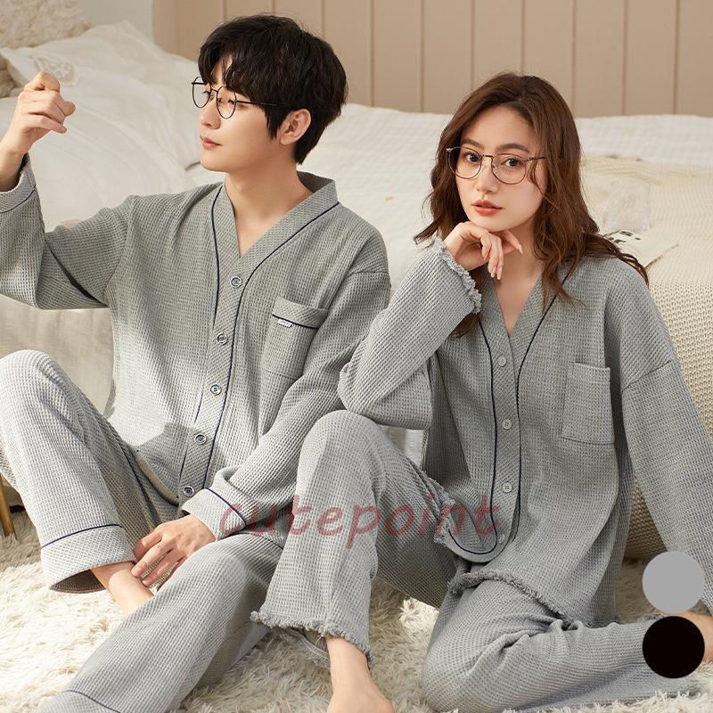 ルームウェア・パジャマ Chill Out Set (SEPARATE BATH & TODAYFUL) パジャマ カップル 綿 ルームウエア 部屋着 前開きパジャマ 上下セット