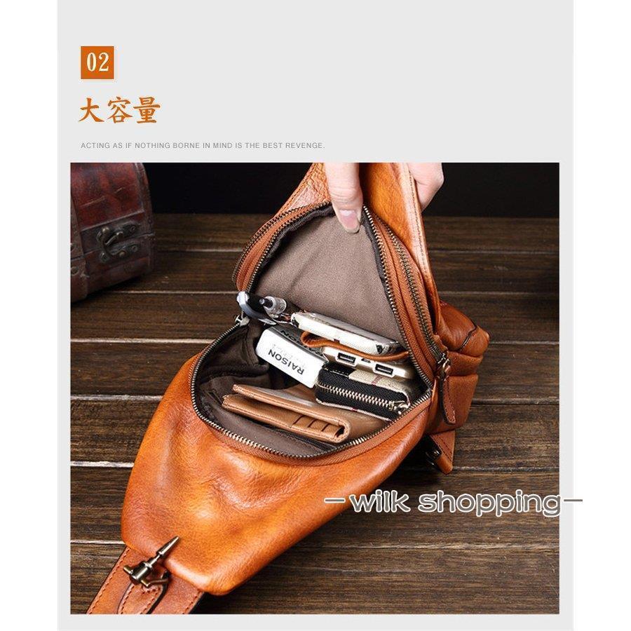 本革 ワンショルダー！クロスボディバッグ！肩かけ！男女 左右OK！ ボディバッグ メンズ 本革 2way 縦型 斜め掛け ショルダーバッグ