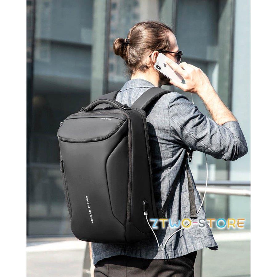 ビジネスリュック ビジネスバック 33L 大容量 薄型 防水 PC収納 出張 ウォーキング 自転車 通勤.通学 メンズ usbポート 防水 斜め掛け ジッパー