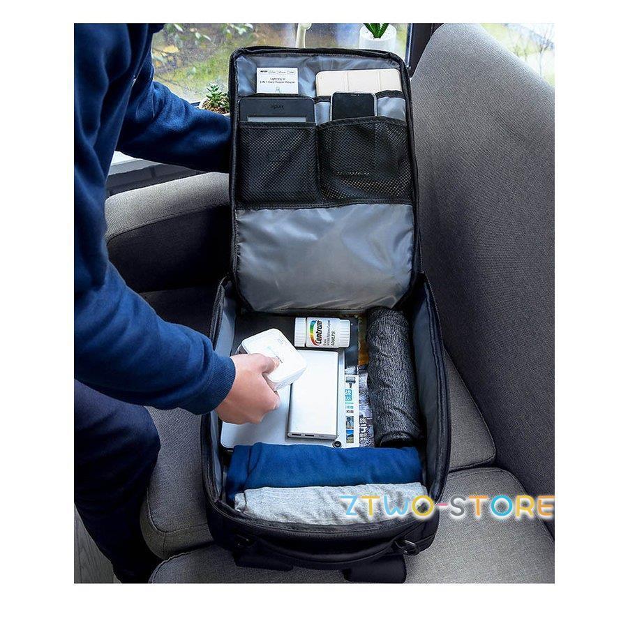 ビジネスリュック ビジネスバック 33L 大容量 薄型 防水 PC収納 出張 ウォーキング 自転車 通勤.通学 メンズ usbポート 防水 斜め掛け ジッパー