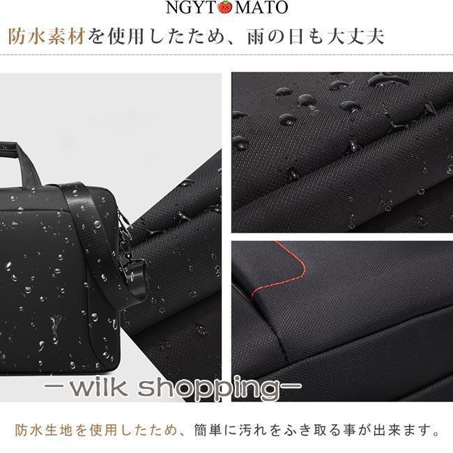 ビジネスバッグ メンズ ブリーフケース 手持ち ショルダー 黒 3way
