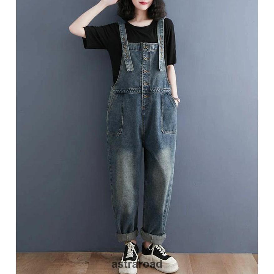 デニムサロペット サロペット レディース 秋 冬 デニムパンツ 大きい 