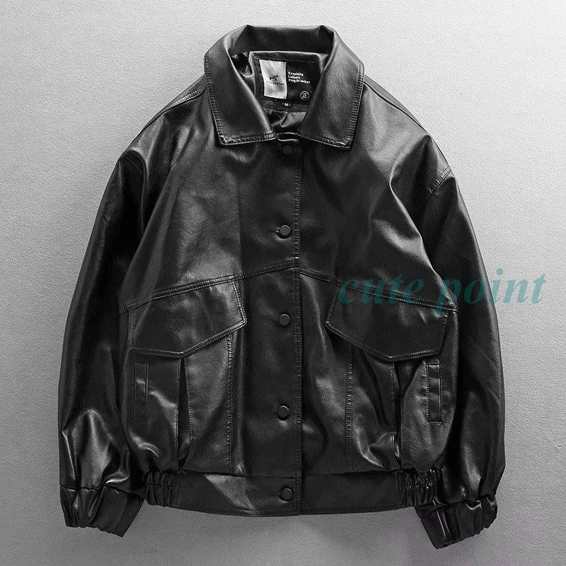 メンズ ジャケット 革ジャン レザージャケット PU ライダース