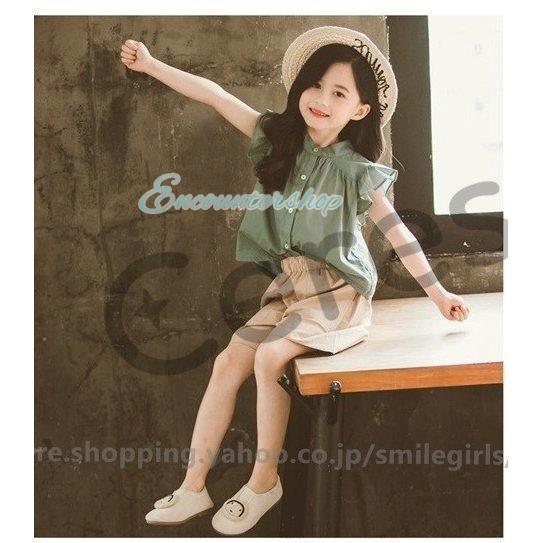 子供服 女の子 半袖 ショートパンツ 上下セット 夏 キッズ ジュニア