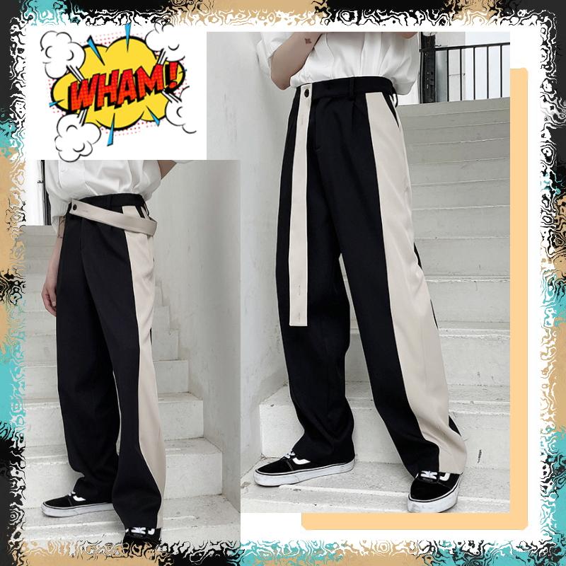 メンズパンツ M L Xl ハイウエスト ストレートパンツ 夏 夏服 韓国系 ジェンダーレス ファッション モード A Shopnettonlinestore 通販 Yahoo ショッピング