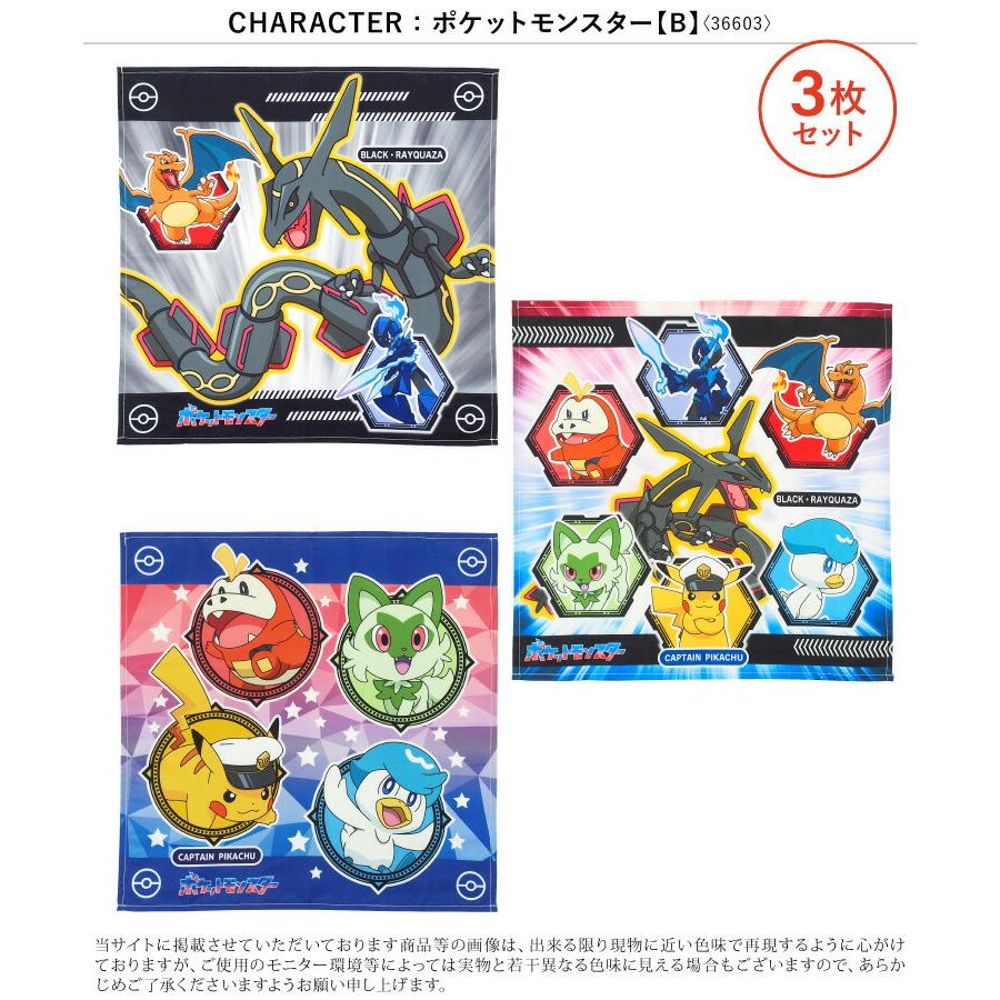 Pokemon（ポケモン） ナフキン ランチクロス 3枚セット 男の子 キッズ