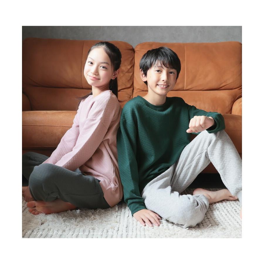 パジャマ キッズ 長袖 薄手 女の子 男の子 綿100％ 秋 冬 キルトニット