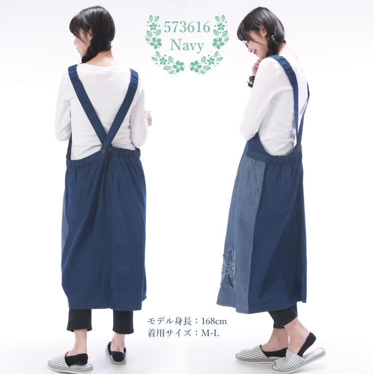 デニムエプロン ワンピース レディース 綿100 ジャンスカ デニム 国内在庫 切り替え ルームウェア 料理教室 部屋着 インド製 X8 all ワーク クッキング ｍ ｌ