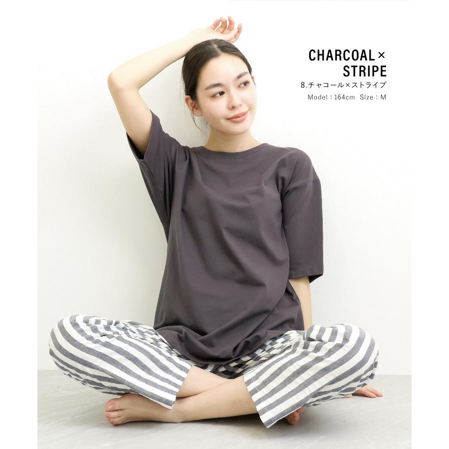 パジャマ レディース 綿100％ 半袖 夏 かわいい ルームウェア Tシャツ 