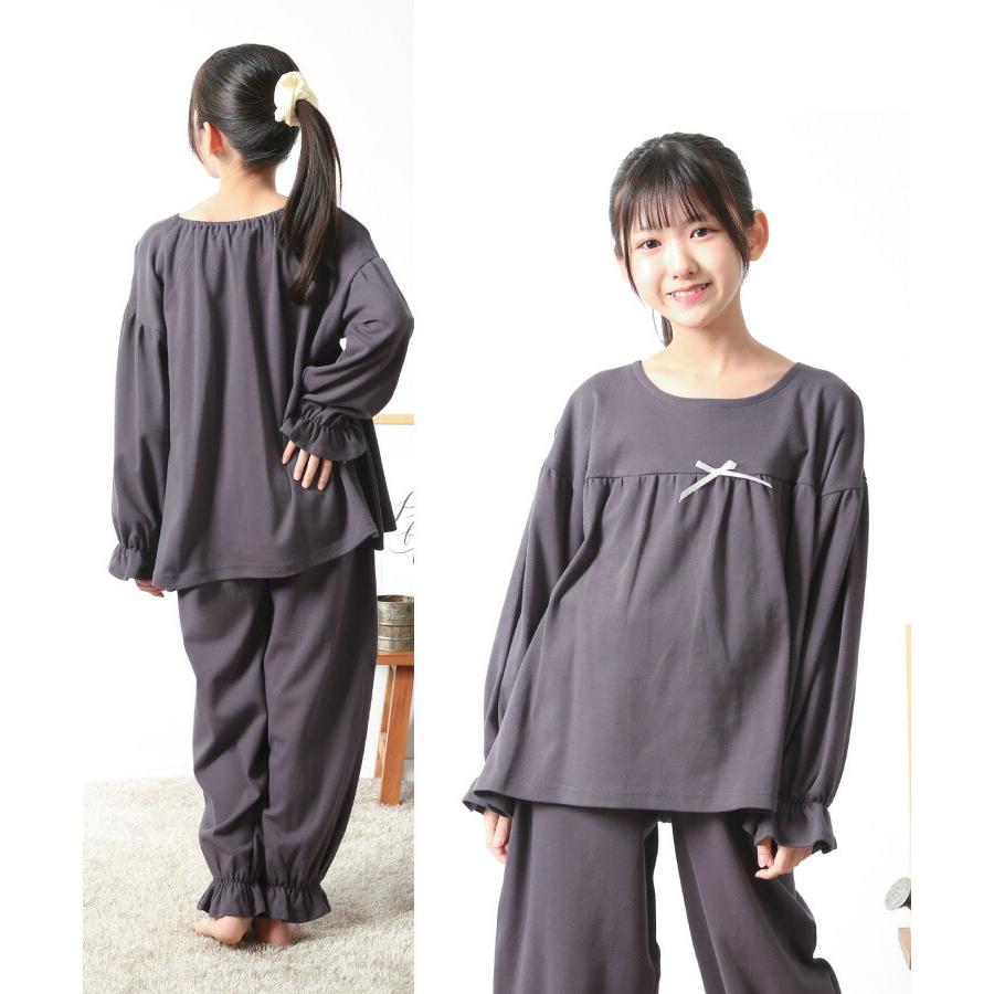 パジャマ キッズ 女の子 長袖 かぶり 綿100％ ジュニア 春 秋 スムース