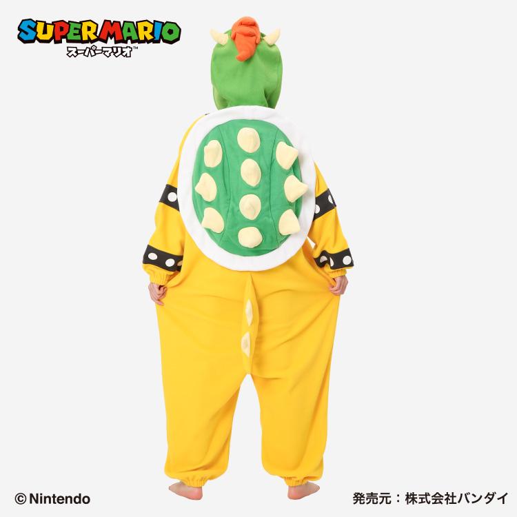 クッパ着ぐるみ スーパーマリオコスプレ BANDAI スーパーマリオ 着ぐるみ パジャマ 大人用 フリース クッパ スーパー