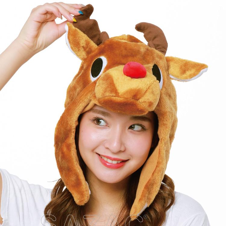 着ぐるみキャップ 帽子 被り物 トナカイ キャラクター 着ぐるみキャップ 帽子 被り物 トナカイ キャラクター