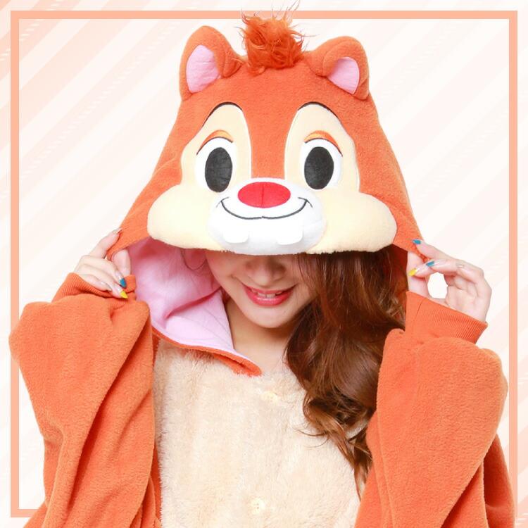 Disney 着ぐるみ パジャマ 大人用 フリース素材 チップ デール Disney 着ぐるみ パジャマ 大人用 フリース素材 チップ デール