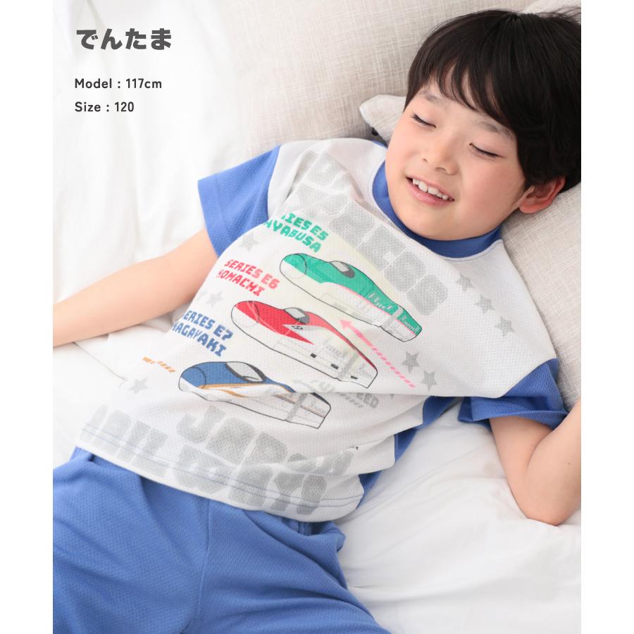 特価 モンチッチ 蓄光Ｔシャツ おやすみパジャマ 男の子＆女の子 セット パジャマ キッズ 男の子 蓄光プリント付 半袖 夏 天竺 トーマス でん