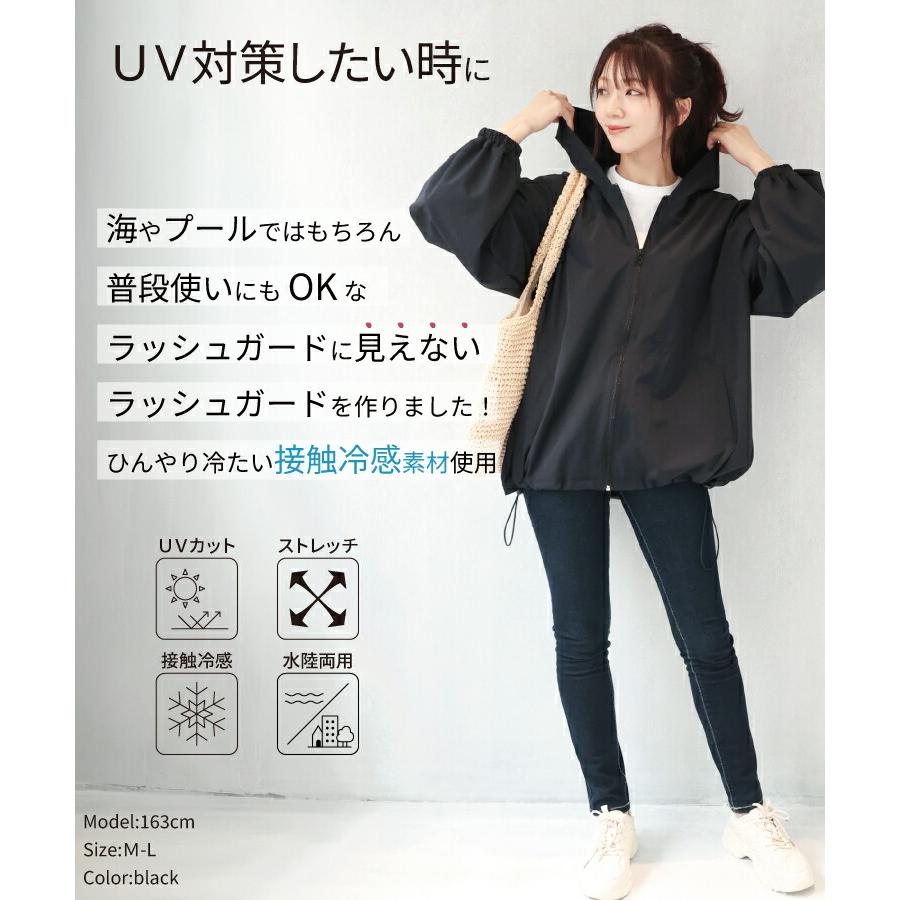 ラッシュガード レディース 長袖 体型カバー 水着 UVカット率最大99.5