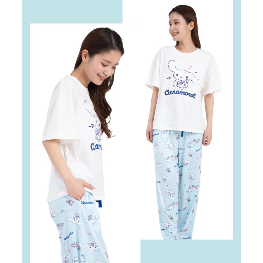 sanrio（サンリオ） パジャマ レディース 半袖 ルームウェア パウダー