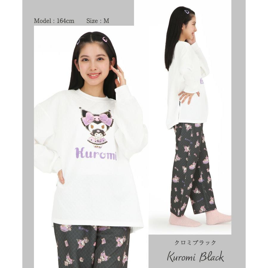 sanrio パジャマ レディース 長袖 ニットキルト キティ クロミ sanrio パジャマ レディース 長袖 ニットキルト キティ クロミ
