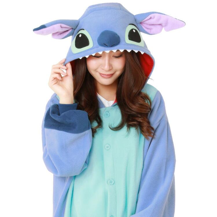 Disney（ディズニー） 着ぐるみ パジャマ 大人用 フリース スティッチ