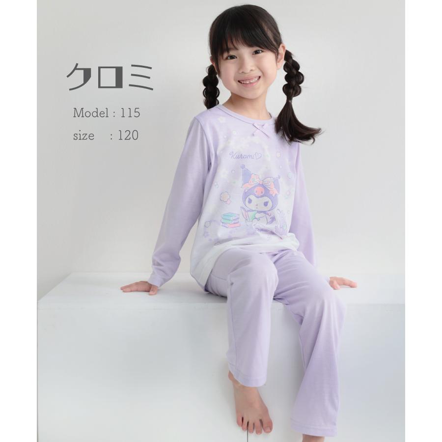 キッズパジャマ 長袖 薄手 蓄光プリント付 女の子 男の子 春 天竺素材 かぶり サンリオ トーマス でんたま クロミ マイメロディ キティ 子供 z8-tm1211all | sanrio | 09