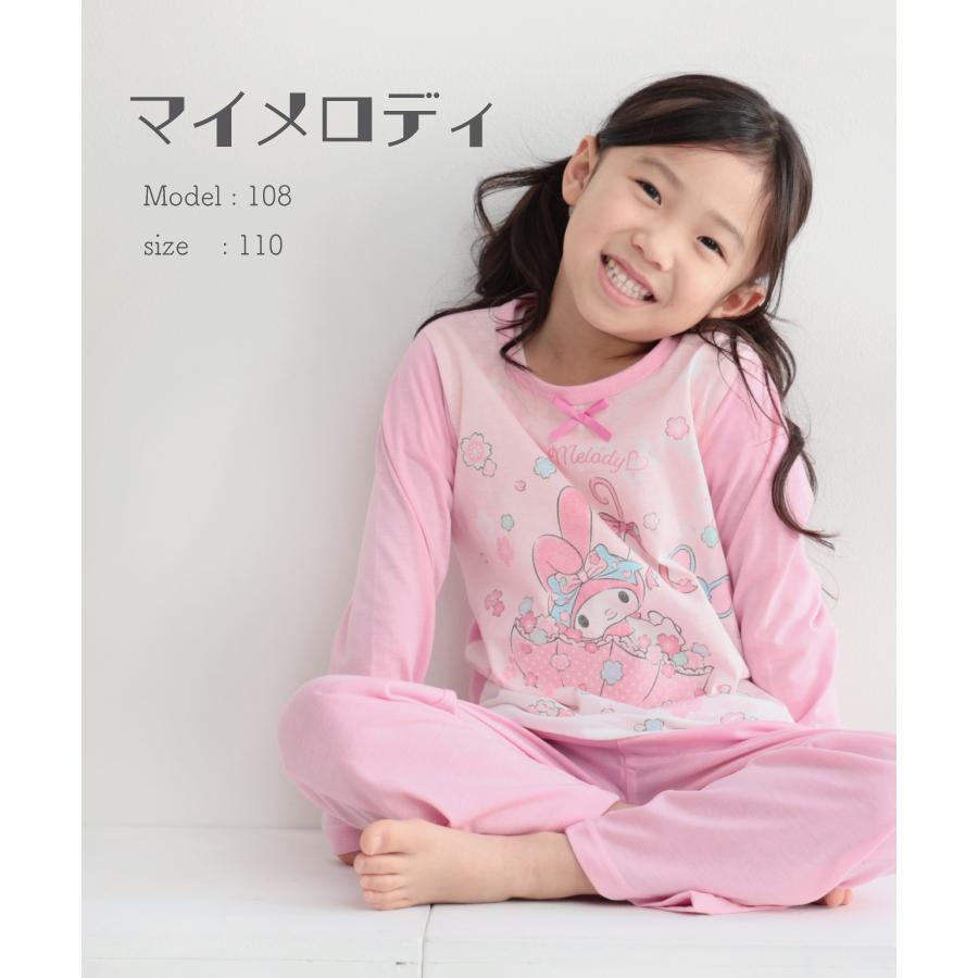 キッズパジャマ 長袖 薄手 蓄光プリント付 女の子 男の子 春 天竺素材 かぶり サンリオ トーマス でんたま クロミ マイメロディ キティ 子供 z8-tm1211all | sanrio | 11