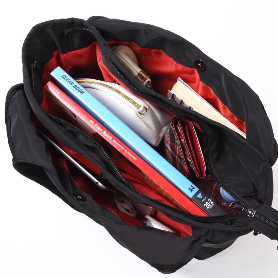 超軽量 ２way 防水 大容量 ショルダーバッグ トートバッグ 斜め掛け 通勤 通学 ママバッグ レッド 黒赤 Auro Com Pl