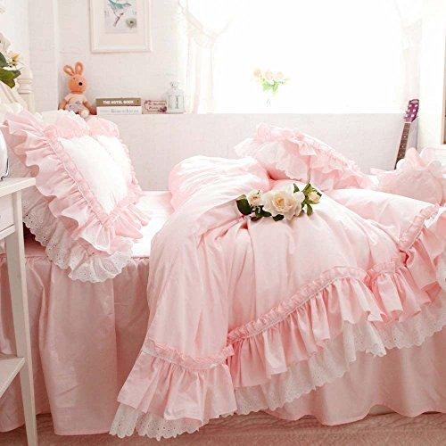 新版 可愛いホワイトとピンクのフリル掛ふとんカバーと枕カバー2枚 コットン Shop Noa 通販 Yahoo ショッピング 手数料安い Consciousdreamspublishing Com