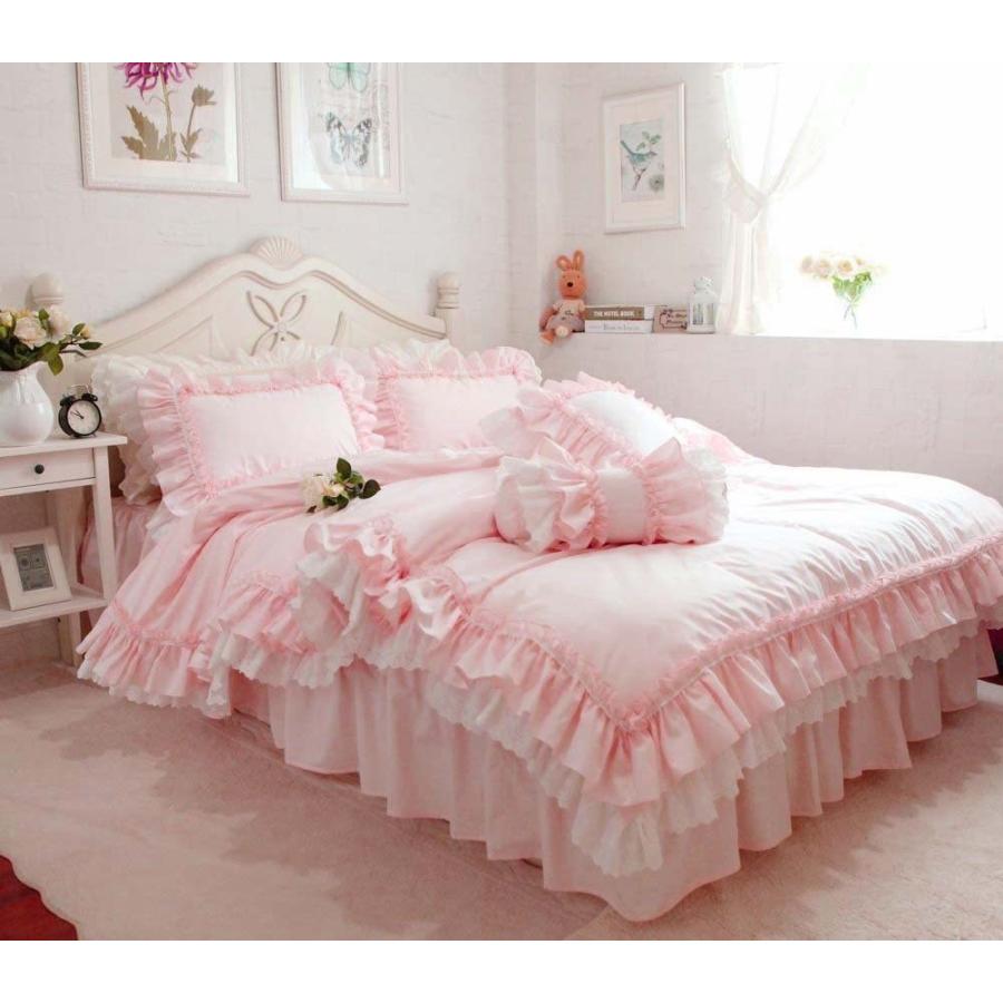 新版 可愛いホワイトとピンクのフリル掛ふとんカバーと枕カバー2枚 コットン Shop Noa 通販 Yahoo ショッピング 手数料安い Consciousdreamspublishing Com