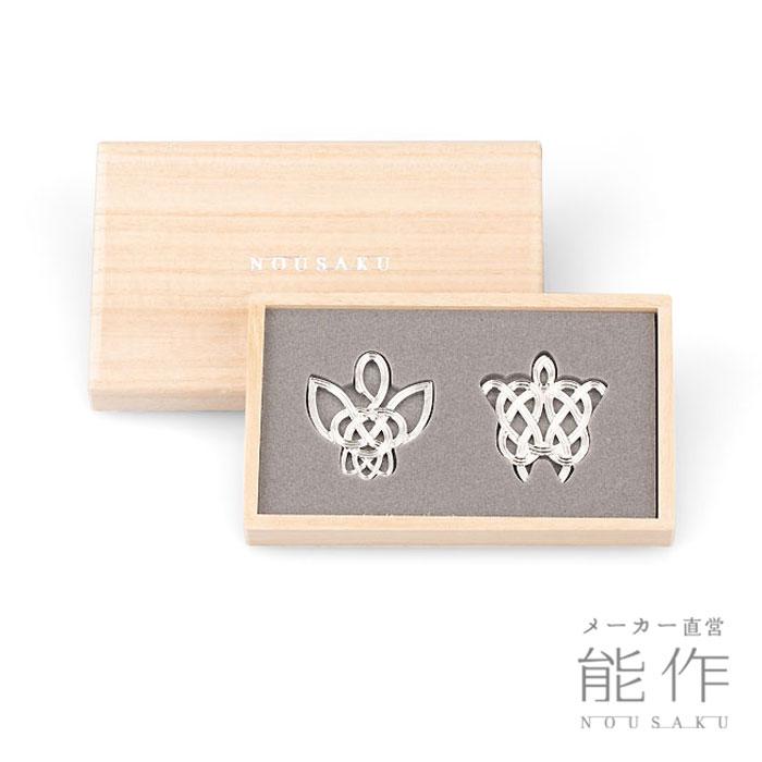 能作 公式 箸置 - 鶴亀 錫100％ ギフト包装可 プレゼント 記念品 結婚