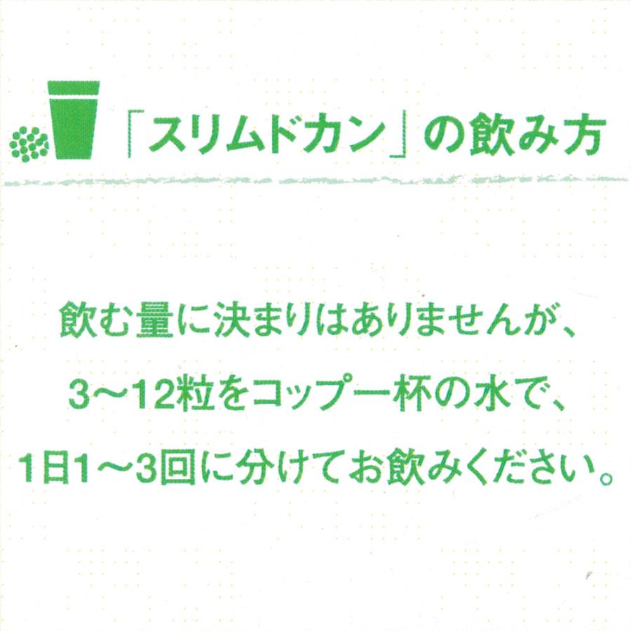 銀座まるかん スリムドカン センナ茎 キダチアロエ 明日葉 カキ殻 ギムネマ キトサン ナイアシン (165g　約660粒)｜shopp257｜02