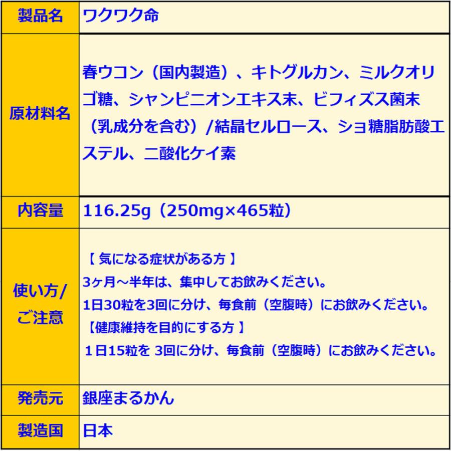 銀座まるかん ワクワク命 春ウコン サプリメント 送料無料 在庫あり