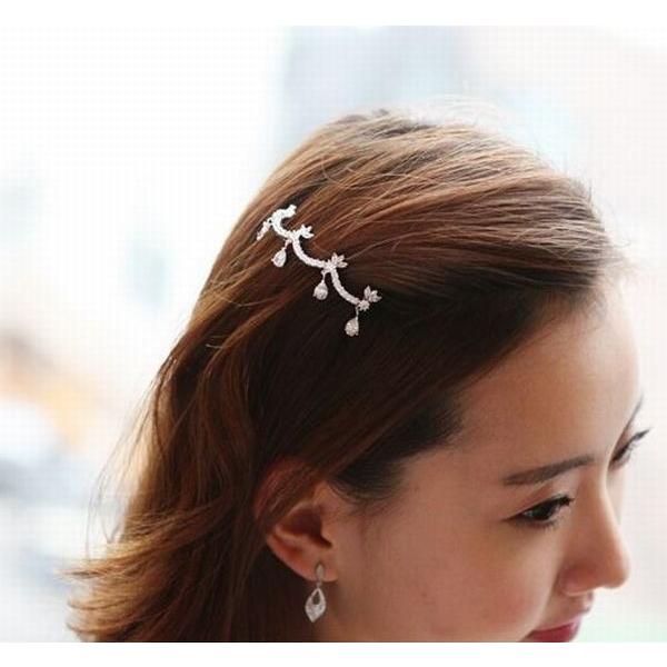 ヘアクリップ バレッタ ペアシェイプデザイン レディース キラキラ輝く ヘアアクセ ラインストーン ゴージャス 髪飾り Abm1608 ショッパーズla 通販 Yahoo ショッピング