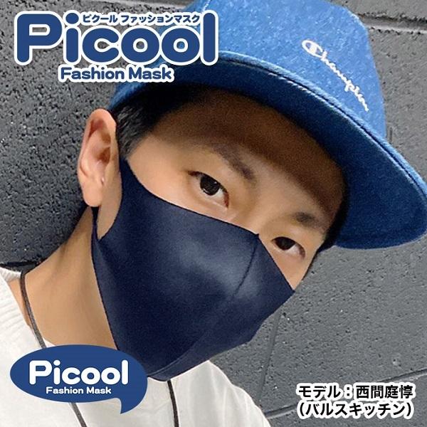 【着日指定不可】【ネコポス可】Picool ピクール ファッションマスク 繰り返し洗って使える 蒸れにくい 夏用マスク 原宿Picnic