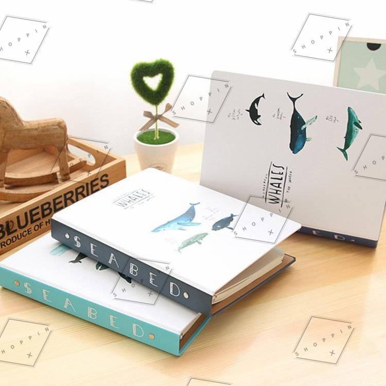 高い品質 ノート ルーズリーフ バインダー クジラのイラスト マリン風 B5サイズ Aタイプ 最適な材料 Turningheadskennel Com