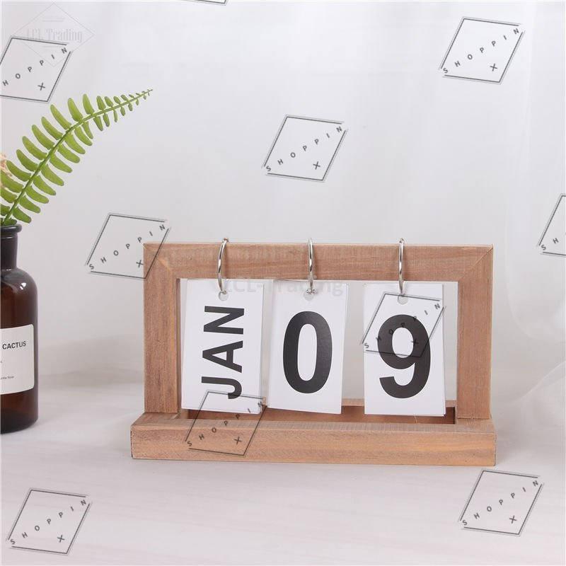 万年カレンダー 木製 カレンダー ウッドカレンダー 卓上カレンダー 日替わり 再利用可能 日めくりカレンダー おしゃれ インテリア 3色選び Pf93a Shoppin 通販 Yahoo ショッピング
