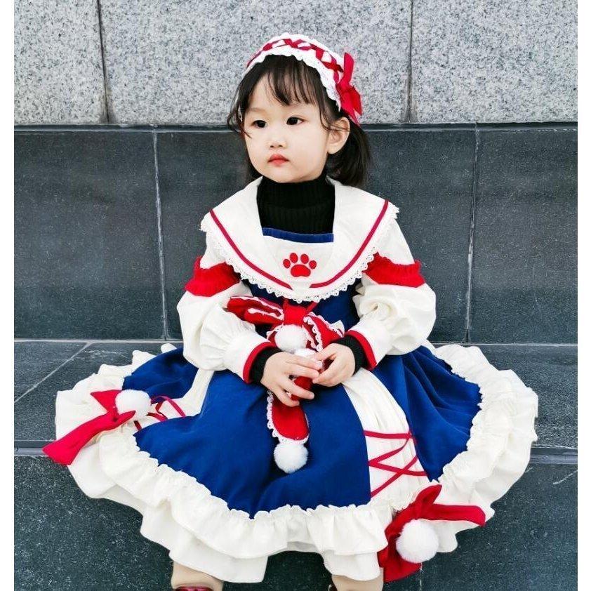 Jane Marple カシミア混フラノのバックリボン ワンピース ロリータ