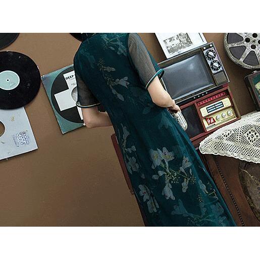 チャイナ風ワンピース レディース ロング丈 アオザイ風ワンピース 五分袖 マキシチャイナ風ワンピース チャイナドレス ワンピース 30代 40代 結婚式 きれいめ Pcd Shoppin 通販 Yahoo ショッピング