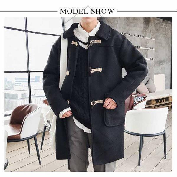 お買得 メルトンコート メンズ 秋服 秋冬 メンズコート モード アメカジ ストリート カジュアル ロング丈 メンズ ダッフルコート メルトン ロングコート ダッフルコート サイズ M Thedognutritionist Com