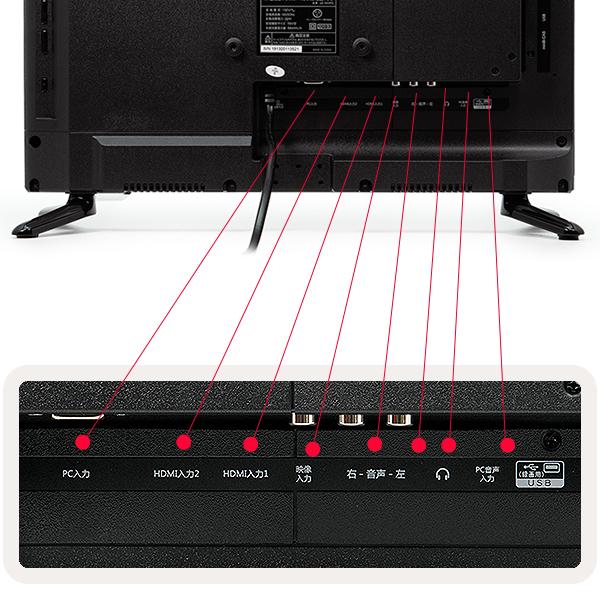 液晶テレビ 19インチ ハイビジョン 地デジ 外付けHDD録画 HDMI2ポート