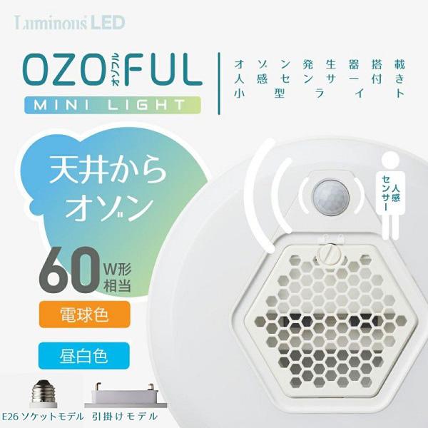 天井照明 ライト 電球 オゾン発生器搭載小型ライト ドウシシャ