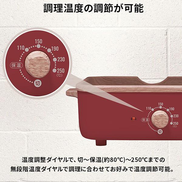 少人数にうれしい温調付き3枚プレート ホットプレートミックス最高温度250℃ 新商品情報】温調付き3枚プレート ホットプレートミックス RM