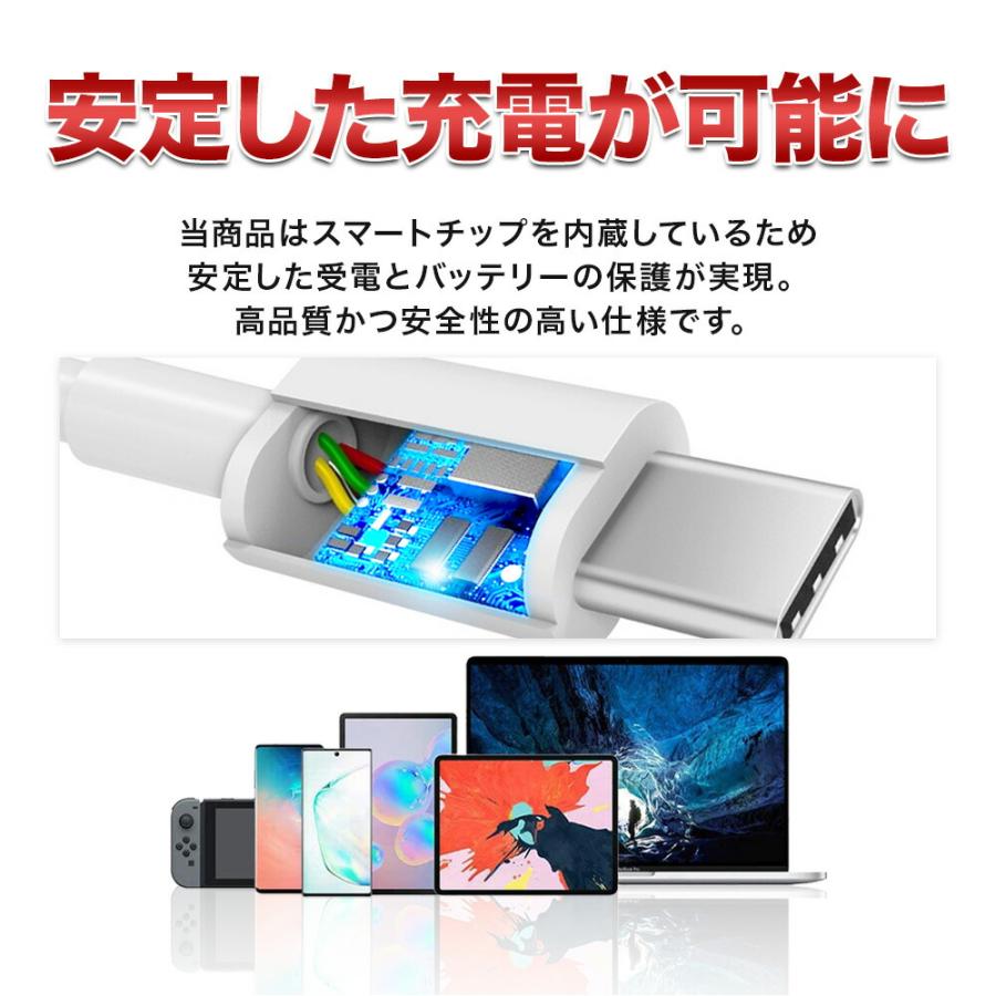 18W PDケーブル USB Type C to マイクロUSB 2.0 変換ケーブル 1m ホワイト 充電 データ転送 スマホからスマホも可能 Type C→MicroUSB タイプB C｜shopping-lab｜06