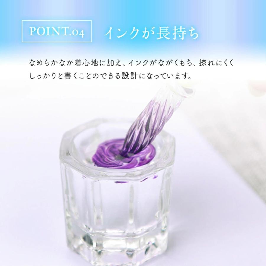 希少アンティーク　青色ガラスペンと真鍮 インク瓶セット ガラスペン インクセット 初心者 おしゃれ 安い つけペン 細字