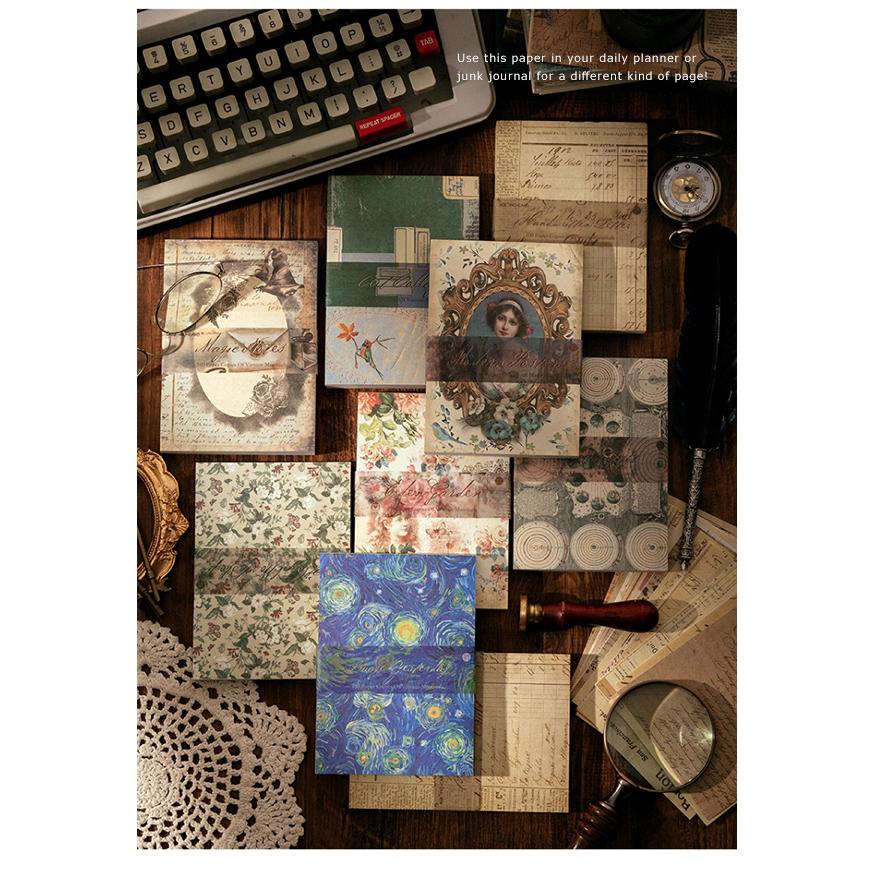 ヴィンテージ ペーパー 100枚綴 海外 デザインペーパー