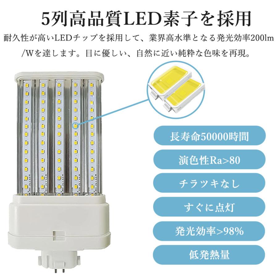 100本セット fml13exl fml13exw fml13exn fml13exd GX10Q 蛍光灯 蛍光灯器具 コンパクト蛍光灯 ツイン2パラレル(4本平面ブリッジ) 消費電力6W グロー式工事不要の画像