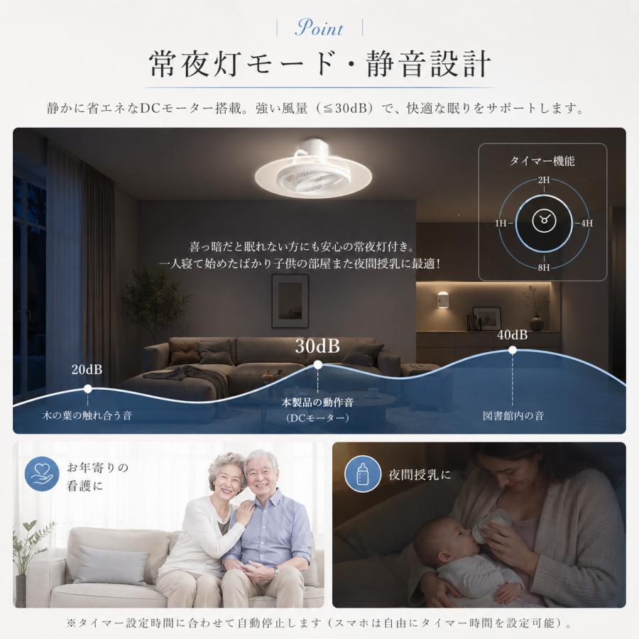 Alexa対応 LED シーリングファンライト 調光調色 風量調整 10畳 8畳