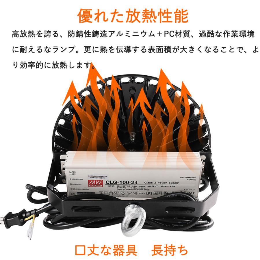 5set 高天井用照明 350w 70000lm 高天井灯 ペンダントライト  IP65防水 LED 投光器  水銀灯交換 UFO型 人気の屋外照明 ledランキング 施設照明 屋内屋外兼用｜shopping2｜04