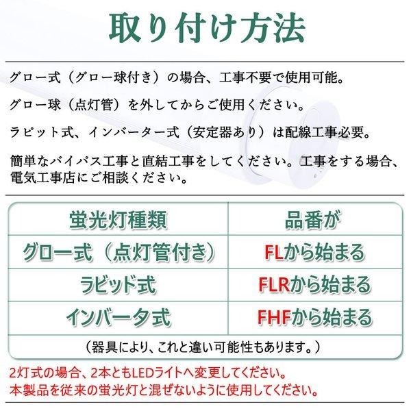 グロー式工事不要 20w形 580mm 回転式口金G13 2400LM EMC対応節電 国内倉庫からスピード出荷 オフィス 160LM/W 15Ｗ 天井照明 LED直管蛍光灯 昼白色5000K｜shopping2｜09